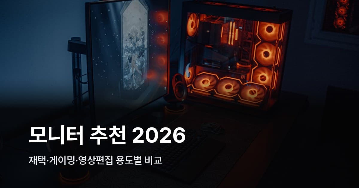RGB 조명이 켜진 게이밍 데스크와 대형 모니터